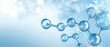 © koosy - A set of images of light blue molecular structures, used for thematic concepts and promotional backgrounds related to molecules, atoms, or biochemistry.
