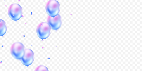 Wall Mural - Beautiful pastel 3D balloons illustration background vector banner template