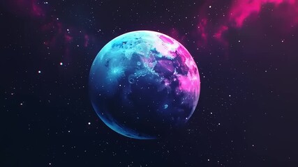 Wall Mural - Colorful planet in space