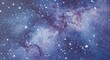 © Ramsha - Watercolor painting depicting a galaxy with stars and a nebula in shades of blue and purple hues