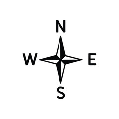 compass and star icon vector illustration for web and design projects