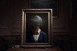 © Ibnu - Portrait of a woman veiled by a seascape within a gilded frame.