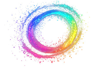 Wall Mural - png colorful spiral sparkle light rainbow colors art.