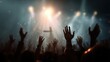 © SaroStock - People raise their hands towards a glowing Christian cross during a spiritual service