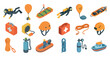 © Svitlana - Rescue and emergency isometric icons set – 3d, safety, lifesaving equipment symbols