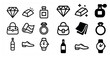 © Svitlana - Jewelry and luxury silhouette icons set – stylish, designer, accessory symbols