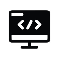 Computer screen displaying program code symbol