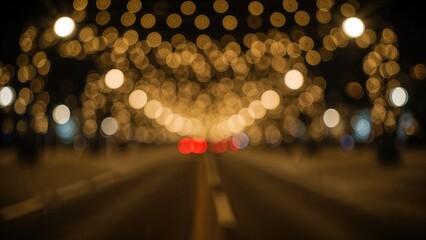 Wall Mural - festive gathering featuring glowing bokeh effects