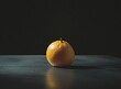 © Luqman - A tangerine on a table, black background, high-resolution photography, stock photo, professional color grading, in the style of a professional photographer.