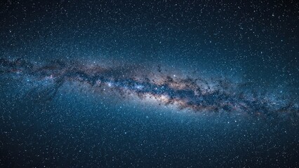 Wall Mural - Broad perspective of the galaxy with stellar bodies and space particles in the vast universe. High-res image