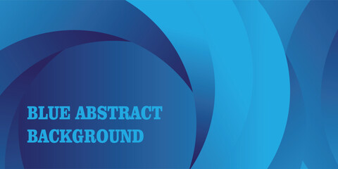 Wall Mural - modern blue gradient background. abstract circle papercut smooth color composition. vector illustrat