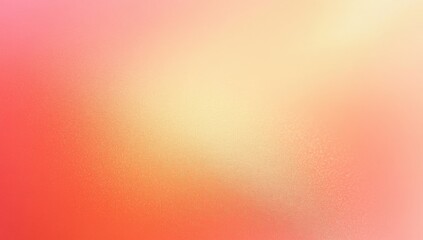 Wall Mural - a smooth gradient background blending soft coral, peach, and cream shades with a subtle textured eff