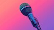 © Mr Isharyanto - Retro Microphone Against Gradient Background (1)