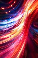 Wall Mural - Colorful, swirling pattern of red, blue, and yellow lines. The colors are bright and vibrant, creating a sense of energy and movement