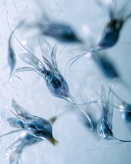 Close Up View Of Delicate Blue Flower Seeds