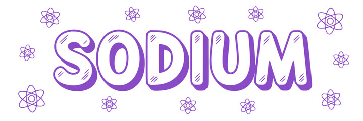 Sodium Atom Element.