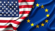 © Yasin - The flags of the usa and the european union are waving together, representing unity and cooperation.