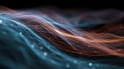 Wall Mural - smooth, elegant lines creating a futuristic wave pattern, illustrating innovation in digital technol