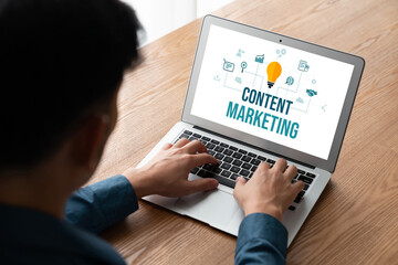 Wall Mural - content marketing for modish online business and e-commerce marketing strategy