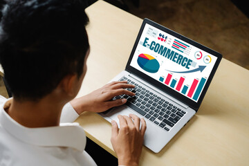 Wall Mural - E-commerce data software provide modish dashboard for sale analysis to the online retail business