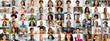 © Prostock-studio - A vibrant collection of multiracial portraits displaying smiling faces of people from various backgrounds. Each person exudes joy, representing a celebration of diversity in contemporary lifestyles.
