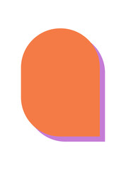 Wall Mural - bold abstract brutalist shape sticker. a modern icon with minimal form and graphic elements. this de