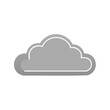 © Yana - Gray Cloud Icon Graphic Illustration Symbolizing Meteorology and Weather Patterns with a Simple Design Style