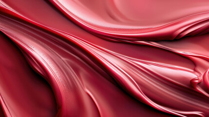 Wall Mural - silky crimson fabric flows gracefully, showcasing rich texture and vibrant color that evokes sense o