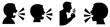 © OS - Silhouettes of Angry People Shouting — Emotional Outburst, Yelling, Frustration and Verbal Expression of Conflict and Stress