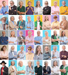 © New Africa - Senior men and women on different colors backgrounds, collage of portraits