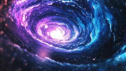 Wall Mural - starry nebula with purple and blue hues.