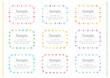 © mizore - Set of 9 cute watercolor rectangular frames
