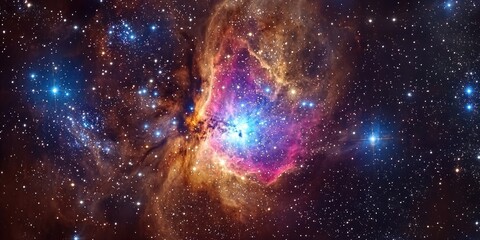 Wall Mural - A colorful nebula spinning into an infinite spiral of energy