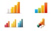 © Zebra - Four colorful bar graphs showing increasing data trends, perfect for business or data analysis