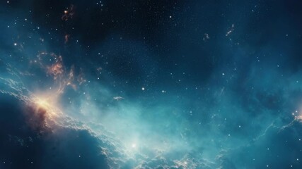Wall Mural - An  of a starry night sky showing a galaxy and nebula. A beautiful view of the cosmos with distant stars.