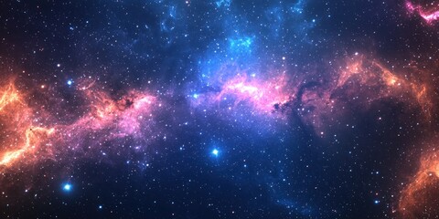 Wall Mural - A dreamlike celestial scene where abstract cosmic patterns form an endless galaxy