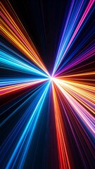 Wall Mural - Abstract vibrant radial lines