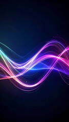 Wall Mural - Abstract vibrant wavy lines
