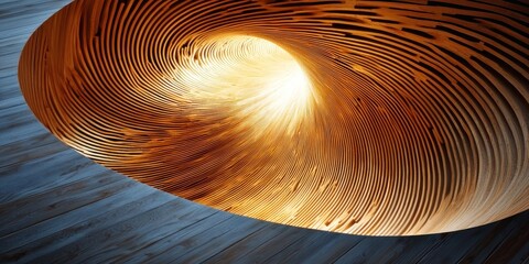 Wall Mural - a futuristic wormhole effect where light and space distort in a mesmerizing swirl