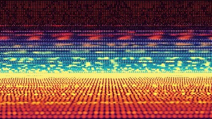 Colorful digital glitch texture; abstract background; screen distortion; website design