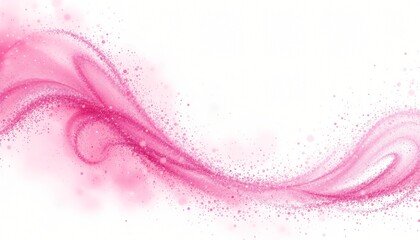 Wall Mural - abstract pink glitter wave design sparkling swirls and glowing particles background