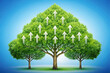 © MDARIFUL - Lush Green Tree with Upward Arrows Growth Concept image