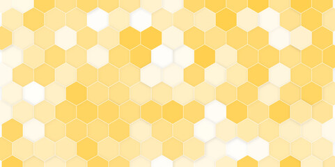 Wall Mural - abstract cube hexagon shape background. vector banner design. abstract background with simple hexago