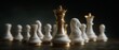 © Богдан Скрипник - Elegant miniature white chess pieces arrangement for strategic concept design