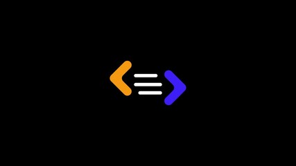 Programming icon with looping transitions, suitable for script, text, or content writer concepts.