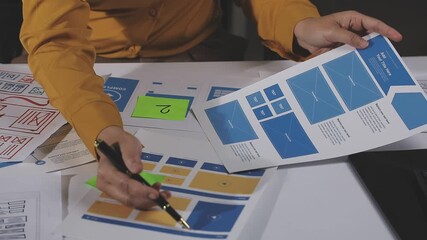 team of UI UX web designer are working together to develop mobile responsive websites with UI UX front end designer previews, UI UX web development ideas, front end designer. application development