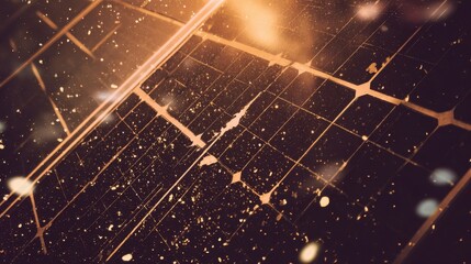 Close-up view of a solar panel array.