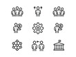 © Jubair - Business and Finance Icon Set: Group, Growth, Gear, Money, Network, and Government
