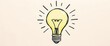 © DaY - A whimsical hand-drawn sketch of a lightbulb on textured paper, radiating a sense of creative inspiration,   brilliant,   flash