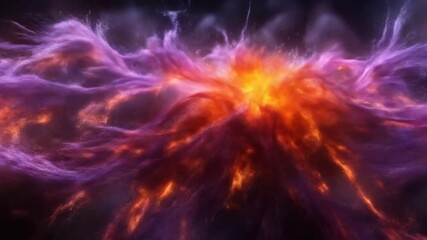 Wall Mural - Abstract cosmic nebula with vibrant colors